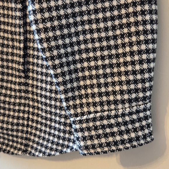 Joie Houndstooth Button Down Women's Boho Casual Shacket Black White Size 1X - Picture 10 of 16